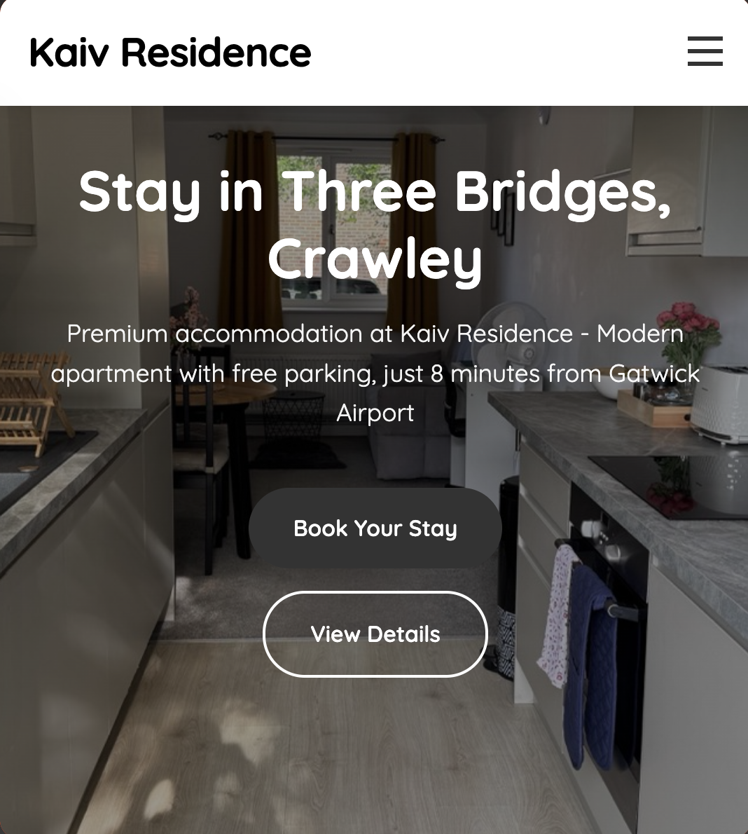 Kaiv Residence Property Business Website - Screenshot 1